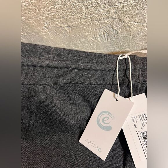 Johnny Was CALME Heather Gray Joggers Elastic Waistband and Tapered Leg XL - Picture 11 of 13